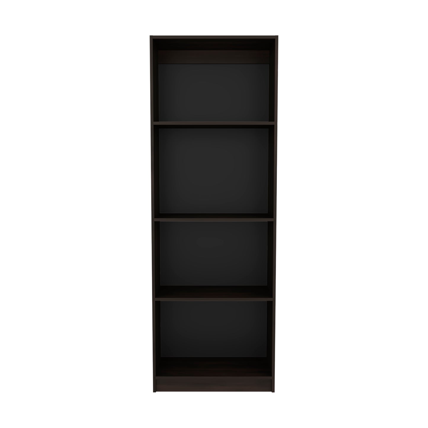 Home Tall Elegant 4-Shelf Bookcase, Open Storage