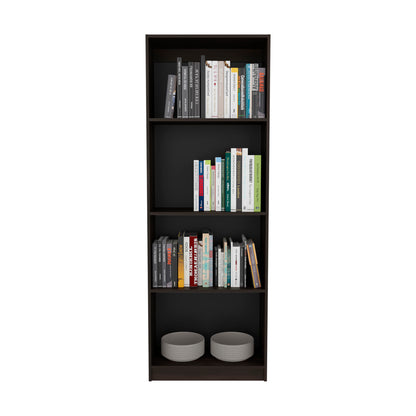 Home Tall Elegant 4-Shelf Bookcase, Open Storage