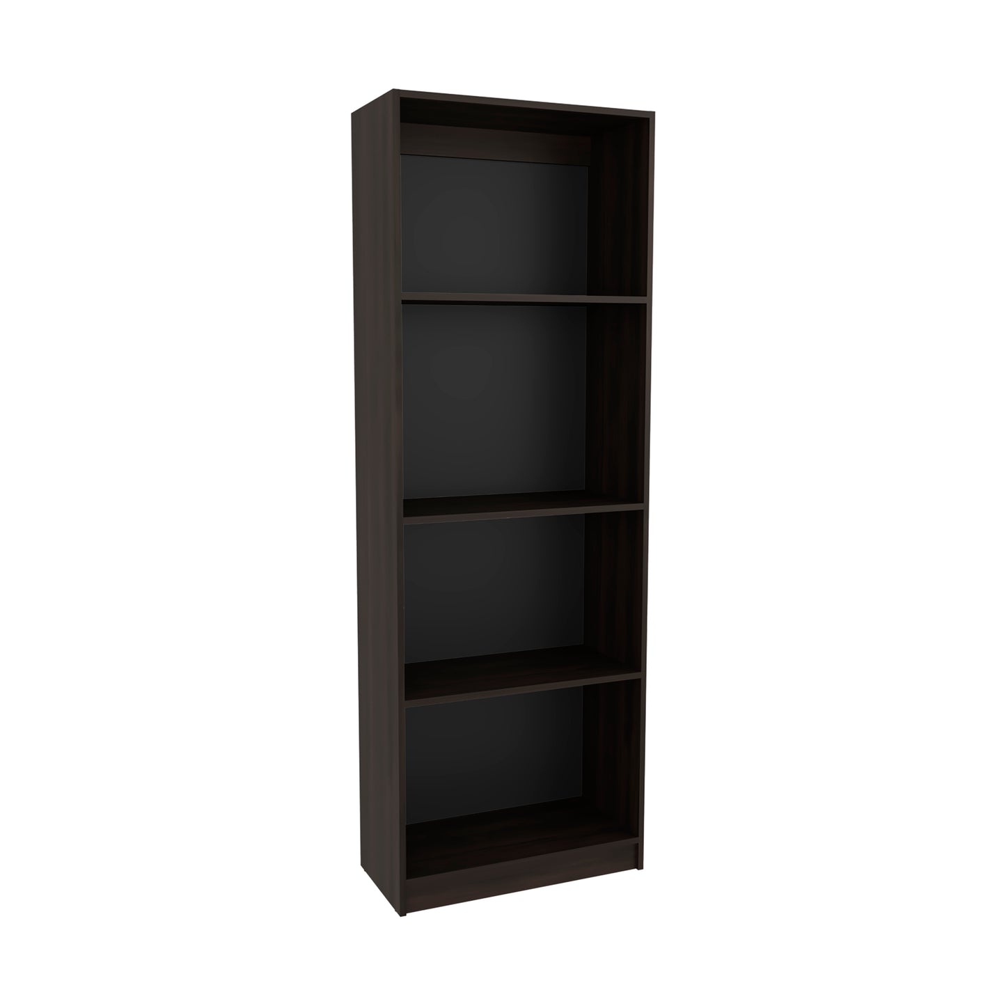 Home Tall Elegant 4-Shelf Bookcase, Open Storage