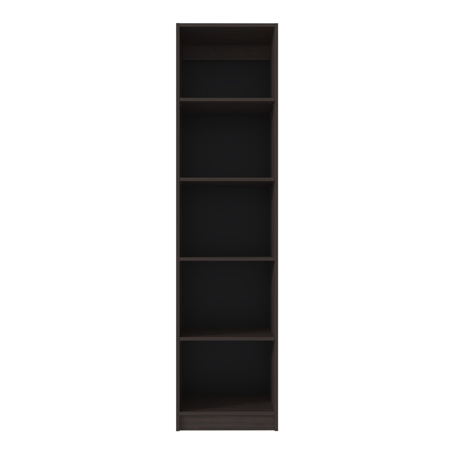 Home Slim 5 Shelves Narrow Bookcase With Open Shelves