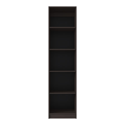 Home Slim 5 Shelves Narrow Bookcase With Open Shelves