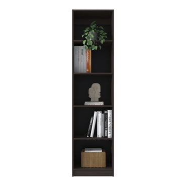 Home Slim 5 Shelves Narrow Bookcase With Open Shelves