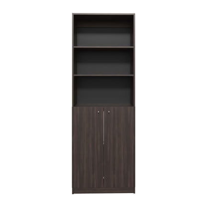 Home Two Door Bookcase, 2 Open Shelves And Concealed Storage