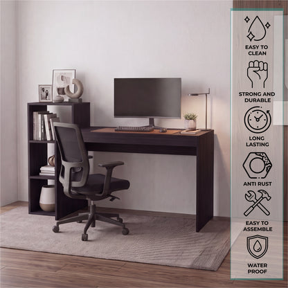 Britt 43" Wide Writting Desk, Dark Walnut