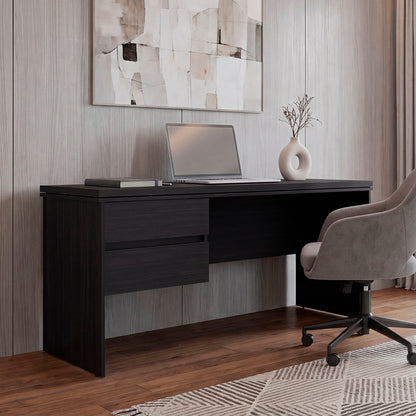 Toronto Modern Computer Desk with Storage Shelves, Spacious Workstation, Writing Table for Home Office, Study, Bedroom or Remote Work