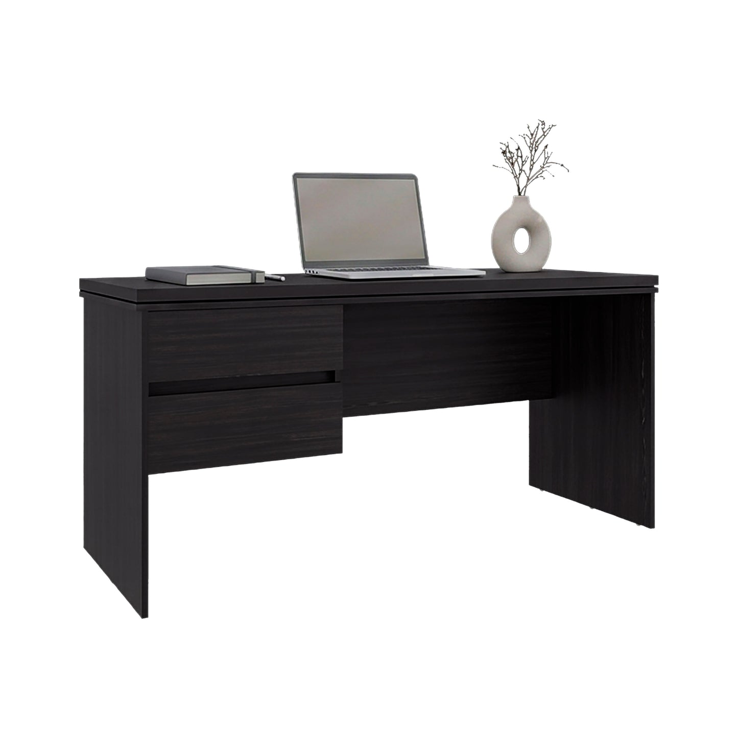 Toronto Modern Computer Desk with Storage Shelves, Spacious Workstation, Writing Table for Home Office, Study, Bedroom or Remote Work