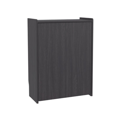 TUHOME Leslie Retractable Desk with Built-in Storage Shelves, Space Saving Computer Writing Table