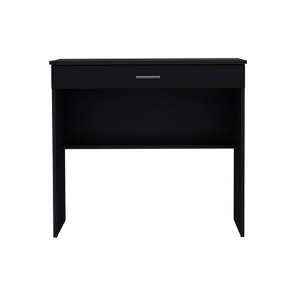 80 C Writting Desk, Compact Workstation with Drawer and Lower Shelf White