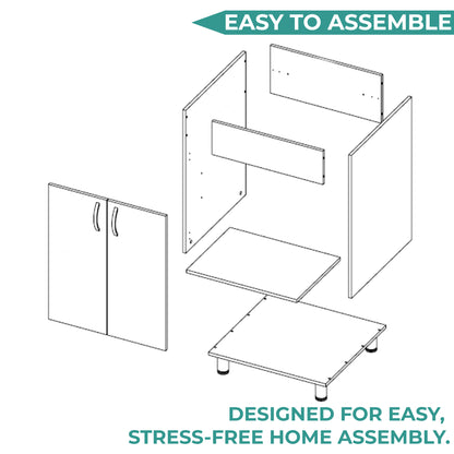 Foster Two Door Utility Tub and Sink, Freestanding Cabinet with 2 Interior Storager Shelves, Utility Sink for Laundry Rooms or Garage