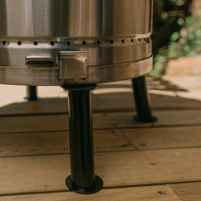 3-in-1 Stainless Steel Smoker Barrel Grill – Portable Charcoal BBQ with Thermometer, Outdoor Cooking Smoker for Camping, Backyard & Home BBQ INGRILL