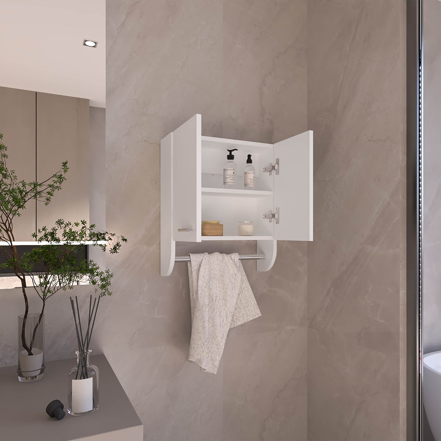 Optim Medicine Cabinet, Cabinet for towel