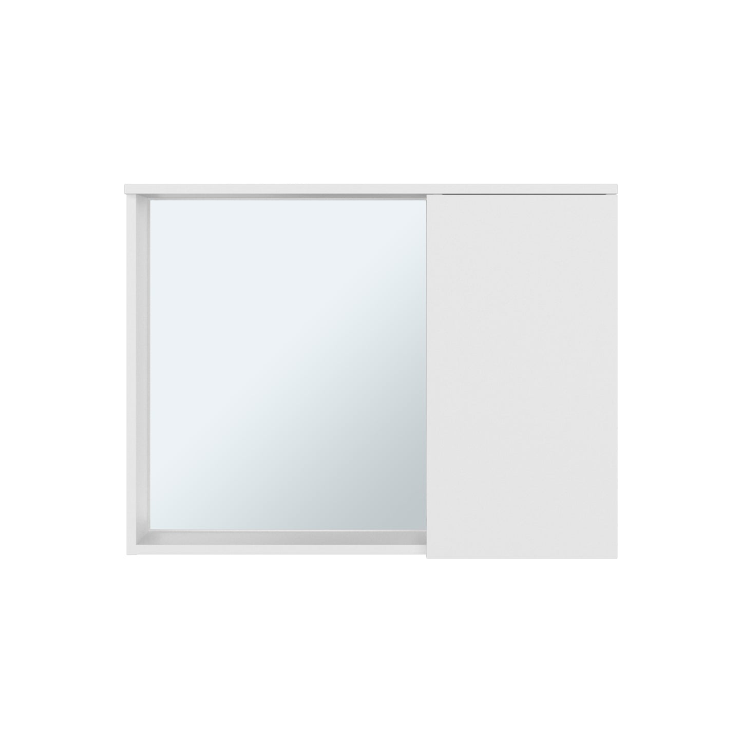 Lagoa Mirror and One Door Medicine Cabinet, Wall-Mounted Bathroom Storage Cabinet with Reflective Mirror for Bathroom or Bedroom