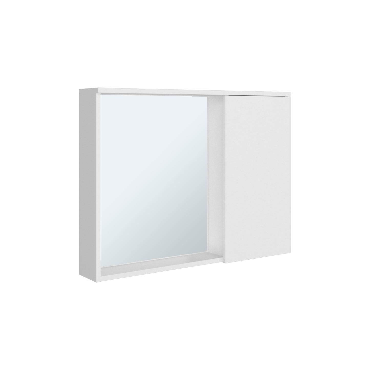 Lagoa Mirror and One Door Medicine Cabinet, Wall-Mounted Bathroom Storage Cabinet with Reflective Mirror for Bathroom or Bedroom