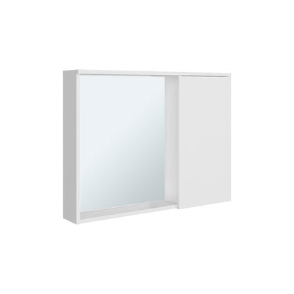 Lagoa Mirror and One Door Medicine Cabinet, Wall-Mounted Bathroom Storage Cabinet with Reflective Mirror for Bathroom or Bedroom