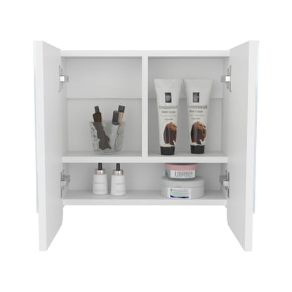 Luv Mirror Medicine Cabinet with Interior Shelves, Modern Bathroom Storage Solution And Organizer