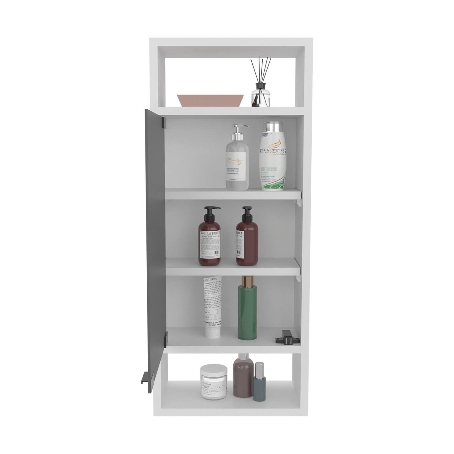 Uros Wall-Mounted Mirror Medicine Cabinet With One Door And Interior Storage Shelves