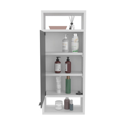 Uros Wall-Mounted Mirror Medicine Cabinet With One Door And Interior Storage Shelves