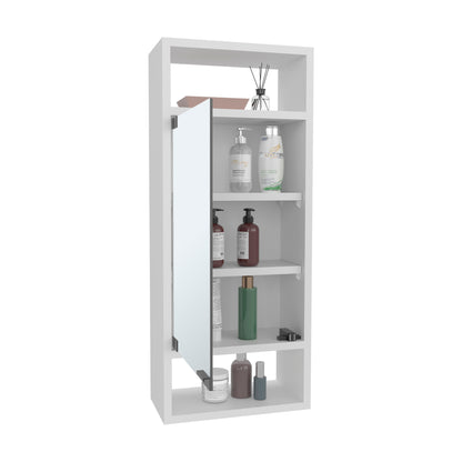Uros Wall-Mounted Mirror Medicine Cabinet With One Door And Interior Storage Shelves
