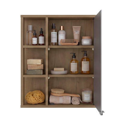 Berkel Freestanding Bathroom Storage Cabinet with Open Shelves, Single Door and Compact Linen Organizer for Bathroom or Laundry Room