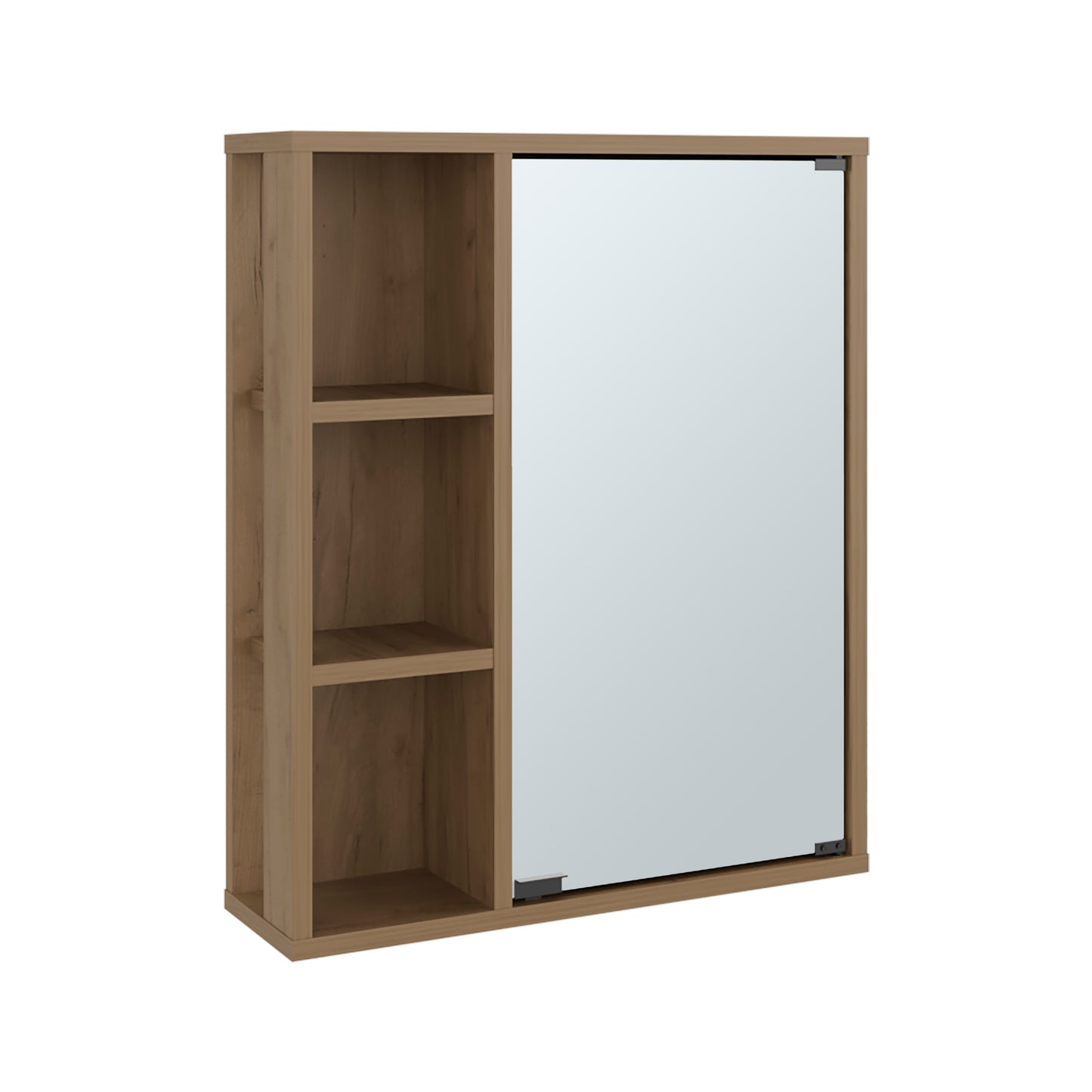 Berkel Freestanding Bathroom Storage Cabinet with Open Shelves, Single Door and Compact Linen Organizer for Bathroom or Laundry Room