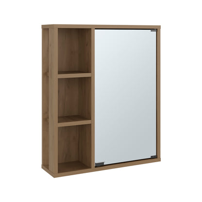 Berkel Freestanding Bathroom Storage Cabinet with Open Shelves, Single Door and Compact Linen Organizer for Bathroom or Laundry Room