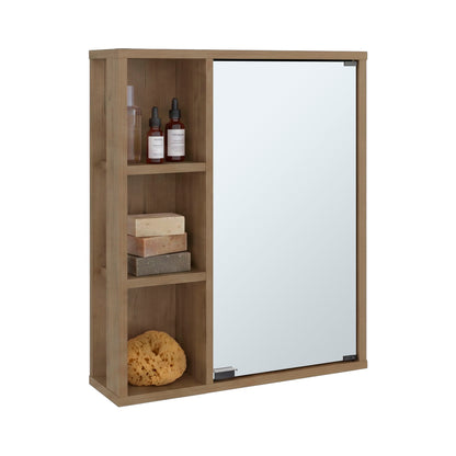 Berkel Freestanding Bathroom Storage Cabinet with Open Shelves, Single Door and Compact Linen Organizer for Bathroom or Laundry Room