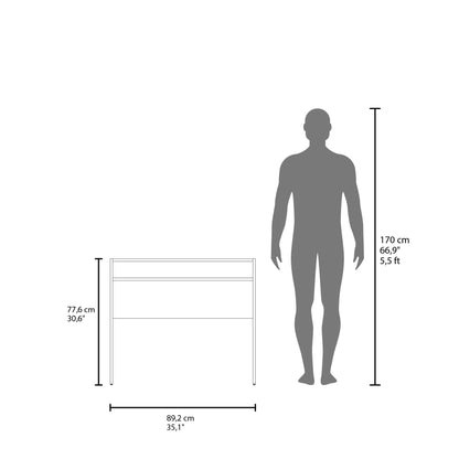 Stella 35" Wide Writing Desk White