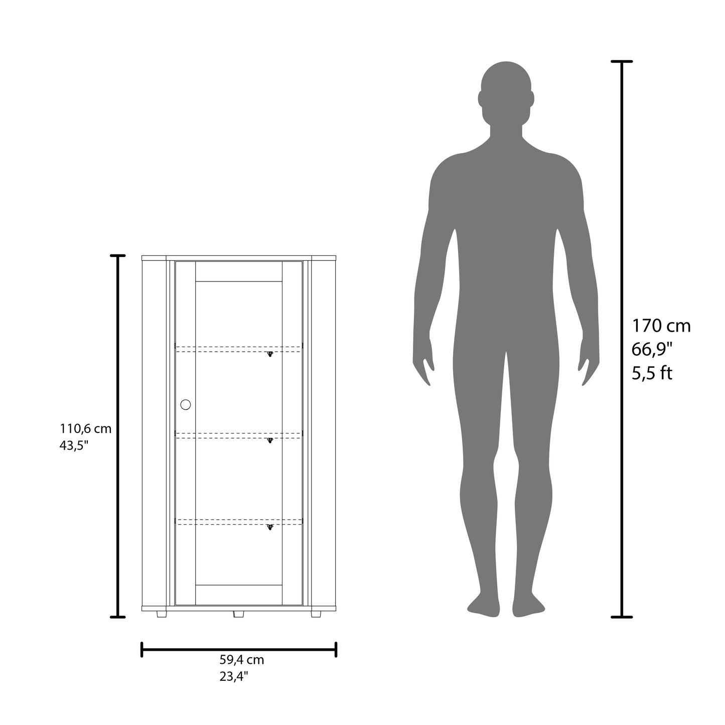 Genova Display Cabinet with Glass Door Storage, Modern Showcase, Multipurpose Storage Unit