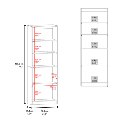 Home Two Door Bookcase, 2 Open Shelves And Concealed Storage