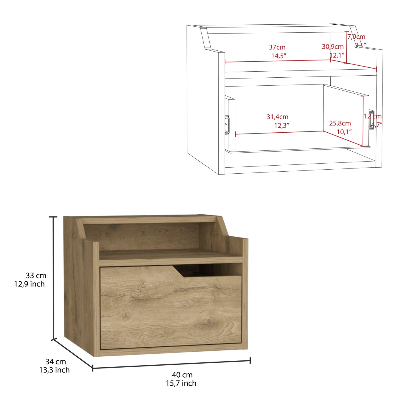 Busan Floating Nightstand