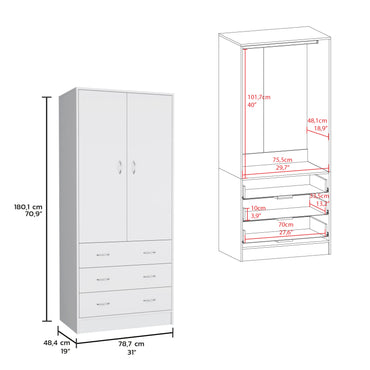 Taly 2 Doors 3 Drawers Armoire