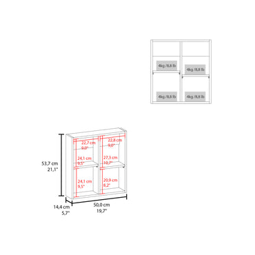 Duma 21.1" H x 19.7" W Mirror Medicine Cabinet, One door with Four interior Shelves for Bathroom, Kitchen