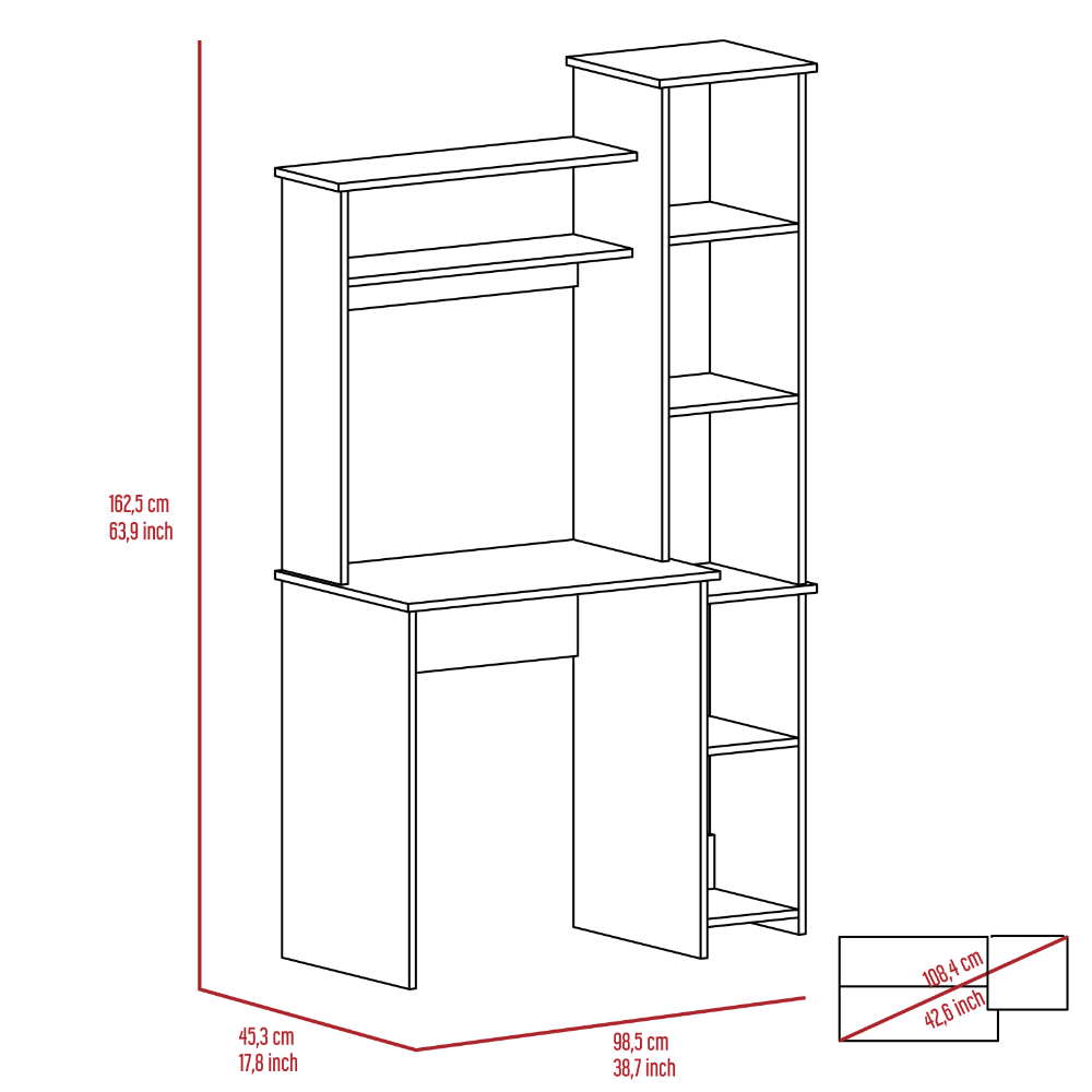 Office set, Hutch Desk + Office chair