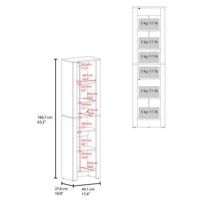 Vanessa Bathroom Cabinet with Auxiliary Storage Modern Freestanding Organizer, Space-Saving Bathroom Storage