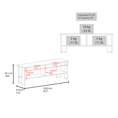 Tv Stand Navia, With Two Shelves