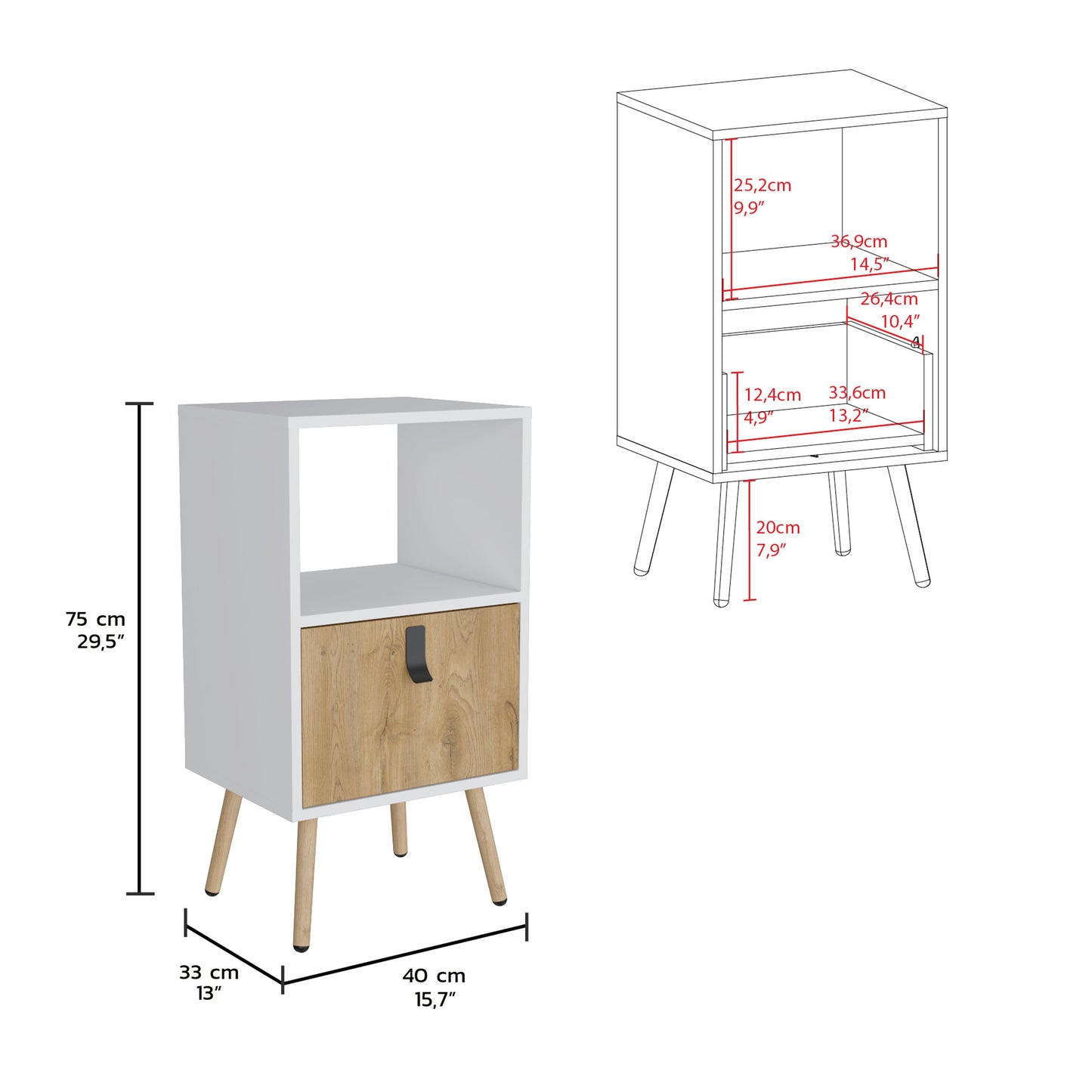 Huna Tall Nightstand