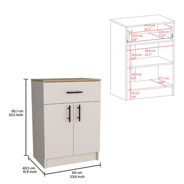 Mayorca Multistorage Pantry Cabinet, One Drawer, Two Interior Shelves