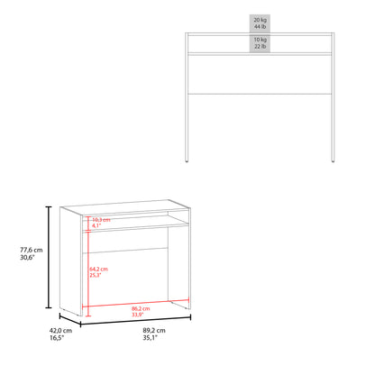 Stella 35" Wide Writing Desk White