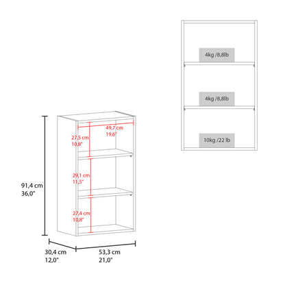 Eco 36" High Open 3-Tier Wall Cabinet, Wall Shelf, Storage Cabinet, Cube Shelf Bedroom, Office, Living Room, Garage