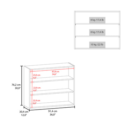 Wally 36" Wide x 30"H 3-Tier Open Wall Cabinet, Wall Shelf, Storage Cabinet, Cube Shelf Bedroom, Office, Living Room, Garage