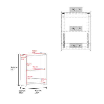 TUHOME Leslie Retractable Desk with Built-in Storage Shelves, Space Saving Computer Writing Table