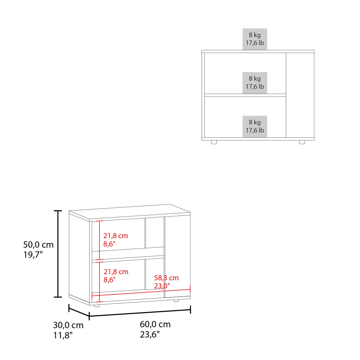 Gardin Side Table for Living Room with 3 Stories