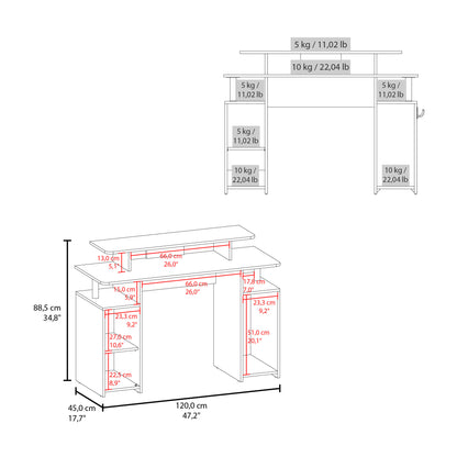 Keria Gamer Desk, with CPU stand and Open Shelves