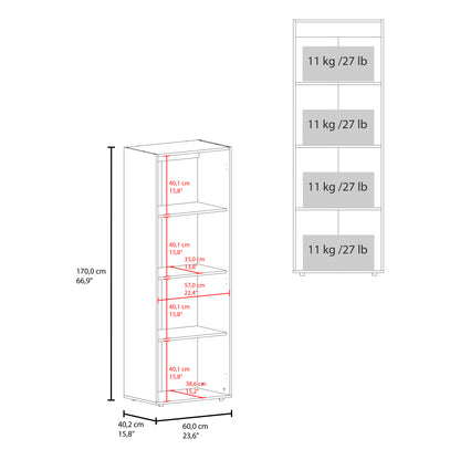 Home 2 Door Closet System, Four Fixed Shelves, Compact Wardrobe for Bedroom Organization, Laundry Room Organization, Utility Room Organization, Freestanding Storage Furniture