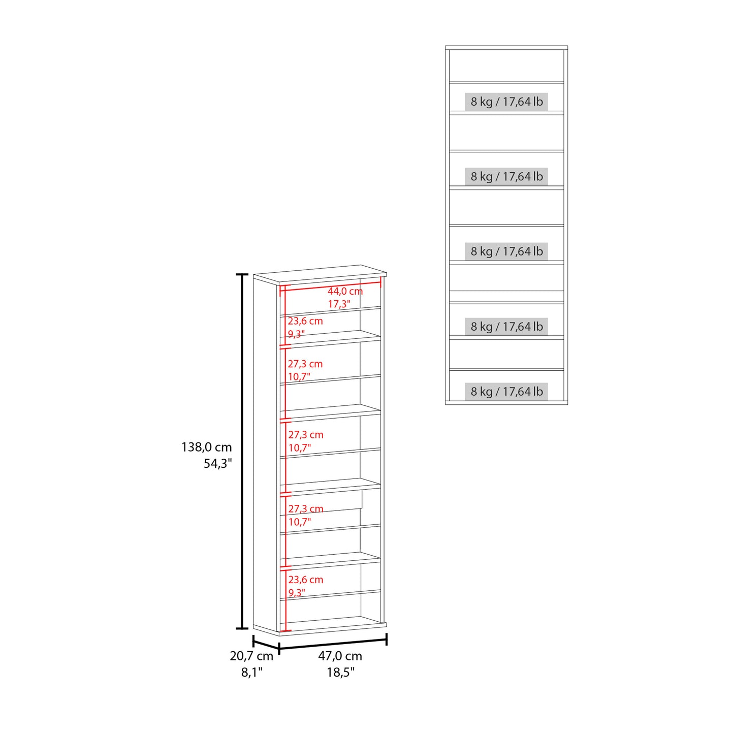 Shoe Rack Leto With Mirror for Bedroom