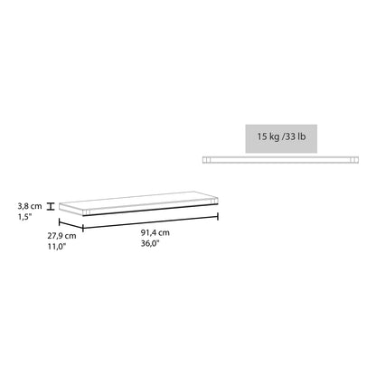 36" x 11" Floating Wall Shelf, Wall-Mounted Display Ledge fo - Wengue