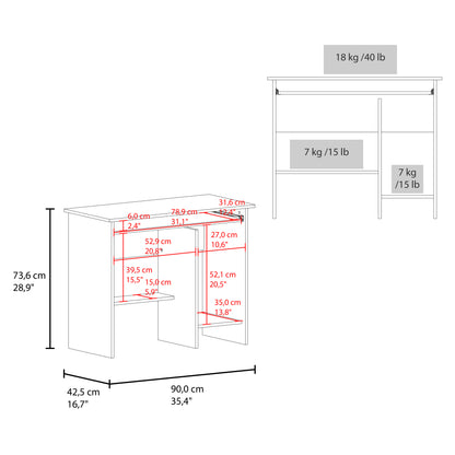 Hartland Desk for Home Office and Study Use, Rectangular Work Desk with Spacious Top, Minimalist Design for Writing, Computer Work and Daily Tasks, Compact and Versatile Workspace Solution