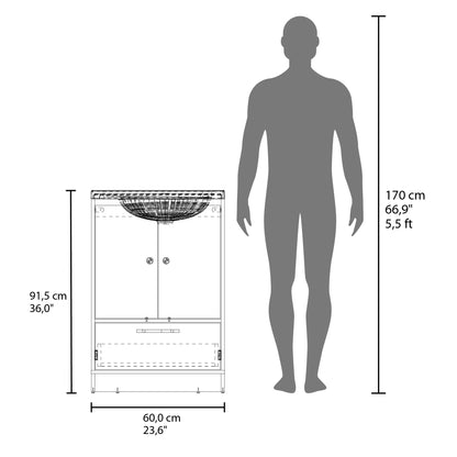 Bathroom Vanity with Two Doors, Madison