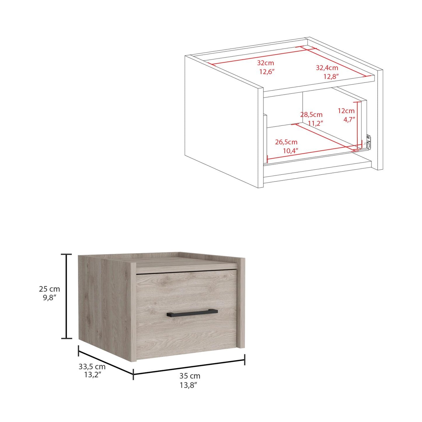 Boa Floating Nightstand