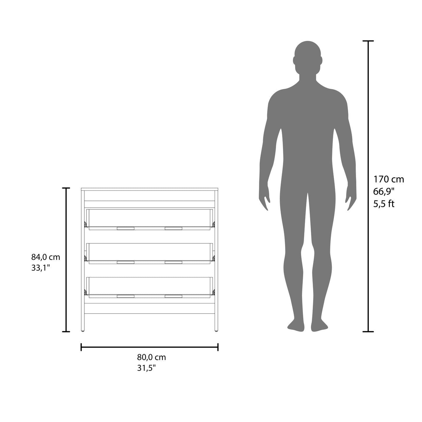 Newcastle Dresser for Bedroom and Home Storage, Modern Storage Cabinet with Clean Design for Clothing and Everyday Items, Space-Efficient Furniture for Organized Living